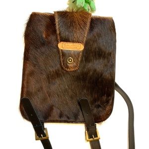 Genuine cow fur backpack brown Diane jutras 🎄